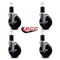 Service Caster 5'' Soft Rubber Swivel 1-3/4'' Expanding Stem Caster Set with Brake, 4PK SCC-EX20S514-SRS-TLB-134-4 - alternate 3